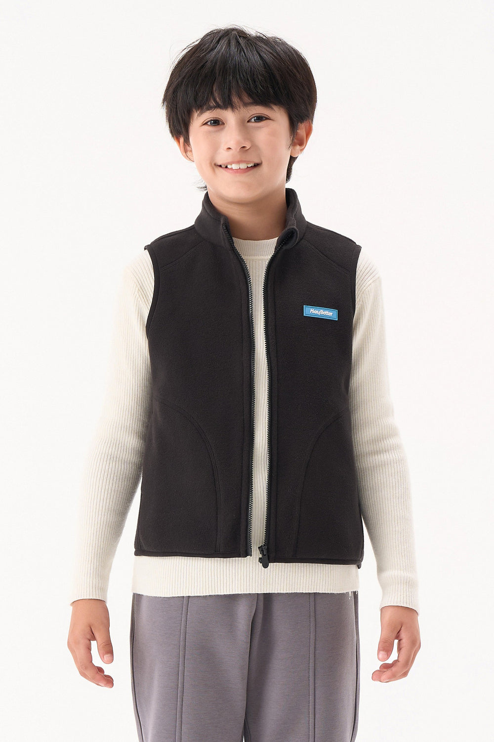 Lightweight Fleece Vest - Charcoal