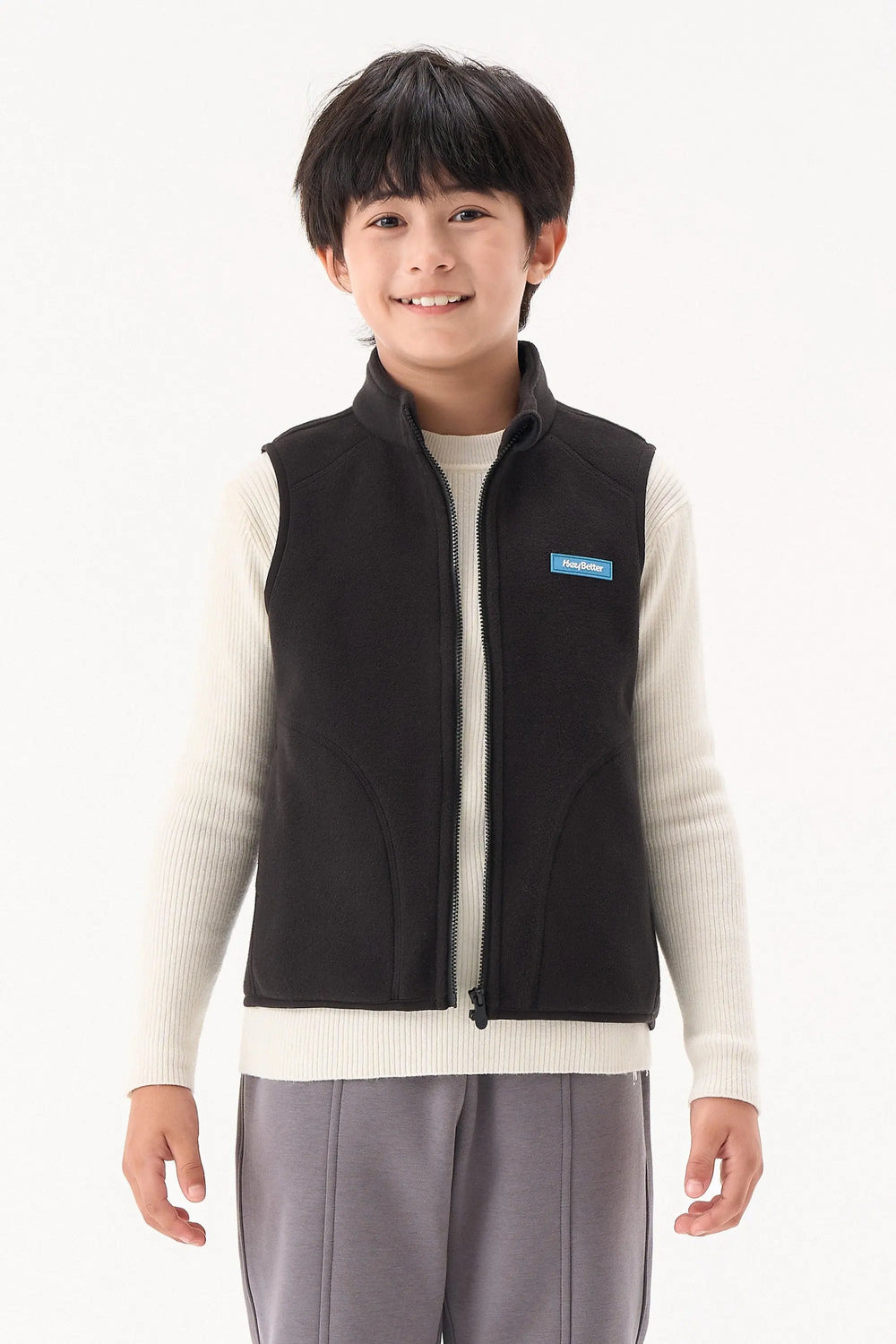 Lightweight Fleece Vest - Charcoal