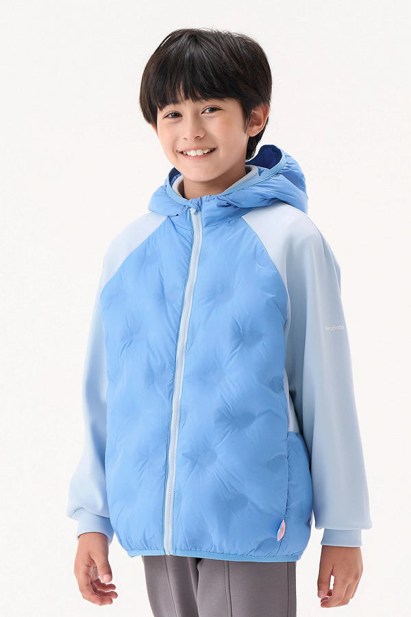 Colorblock Down Jacket - Sky Blue