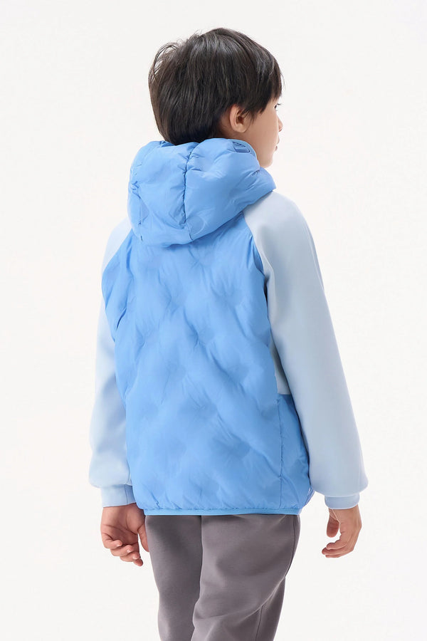 Colorblock Down Jacket - Sky Blue