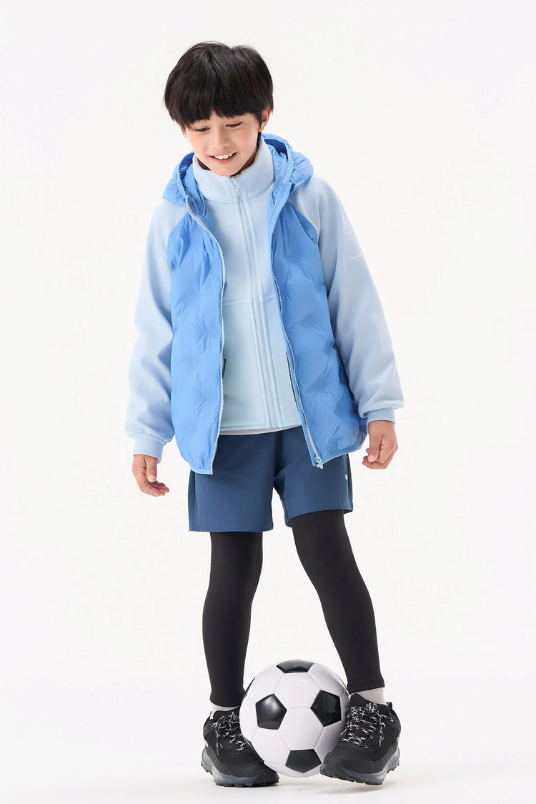 Colorblock Down Jacket - Sky Blue