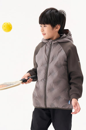 Colorblock Down Jacket - Slate Grey