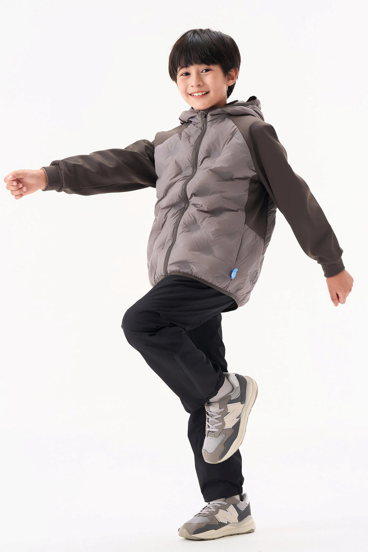 Colorblock Down Jacket - Slate Grey