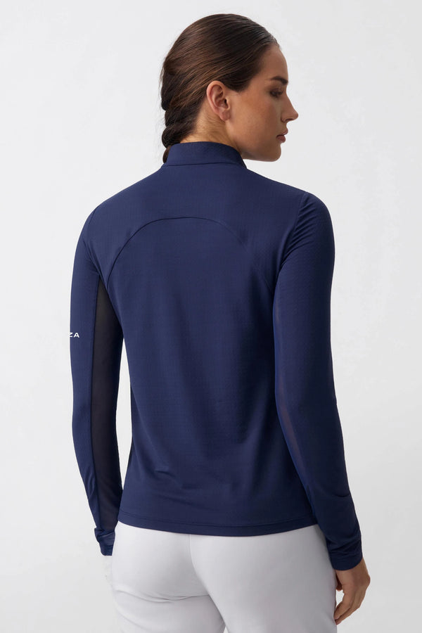 The Long Sleeve Performance Zip - Midnight Navy