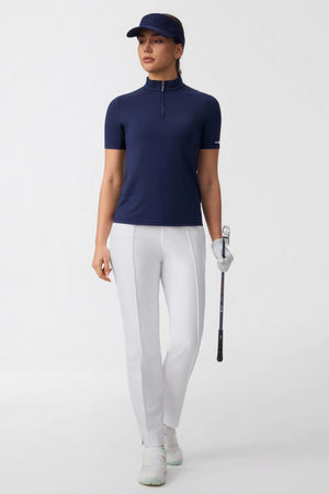 The Contour Zip Top - Midnight Navy