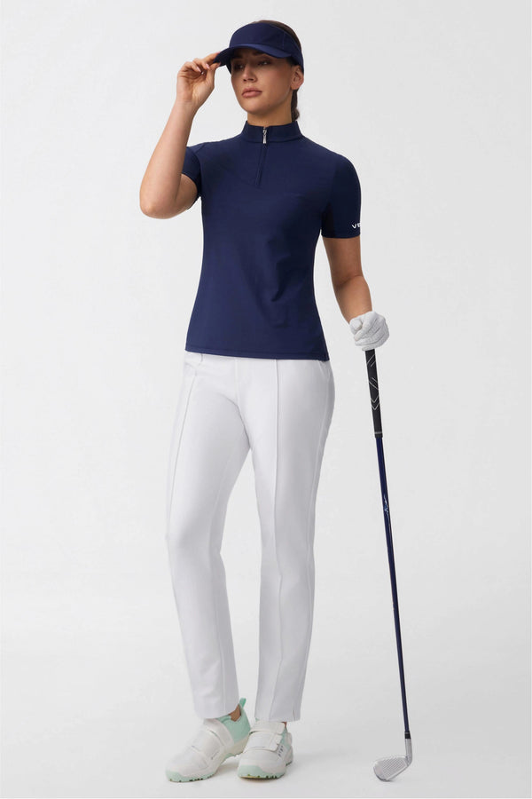 The Contour Zip Top - Midnight Navy