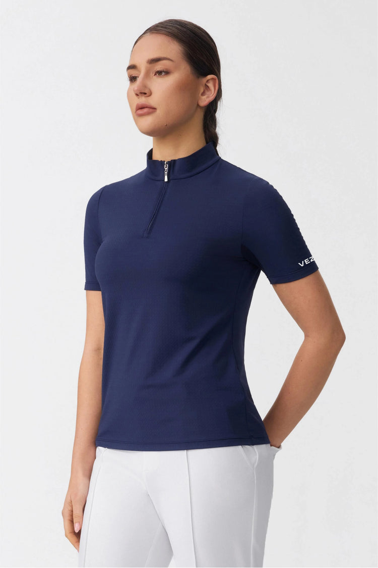 The Contour Zip Top - Midnight Navy