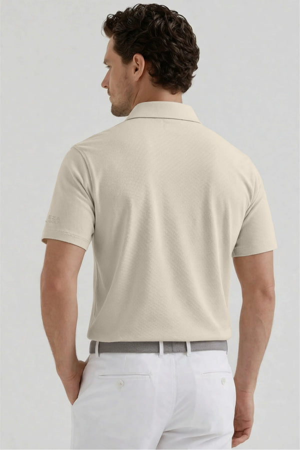 Open Placket Performance Polo - Soft Stone