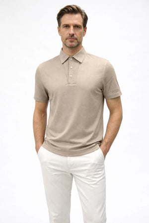 Structured Textured Polo - Soft Ivory