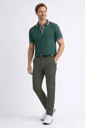 Tailored Tapered Performance Pants - Dusty Olive