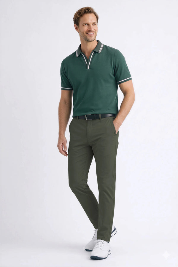 Tailored Tapered Performance Pants - Dusty Olive