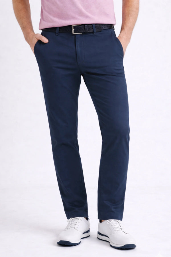 Tailored Tapered Golf Pants - Oxford Navy