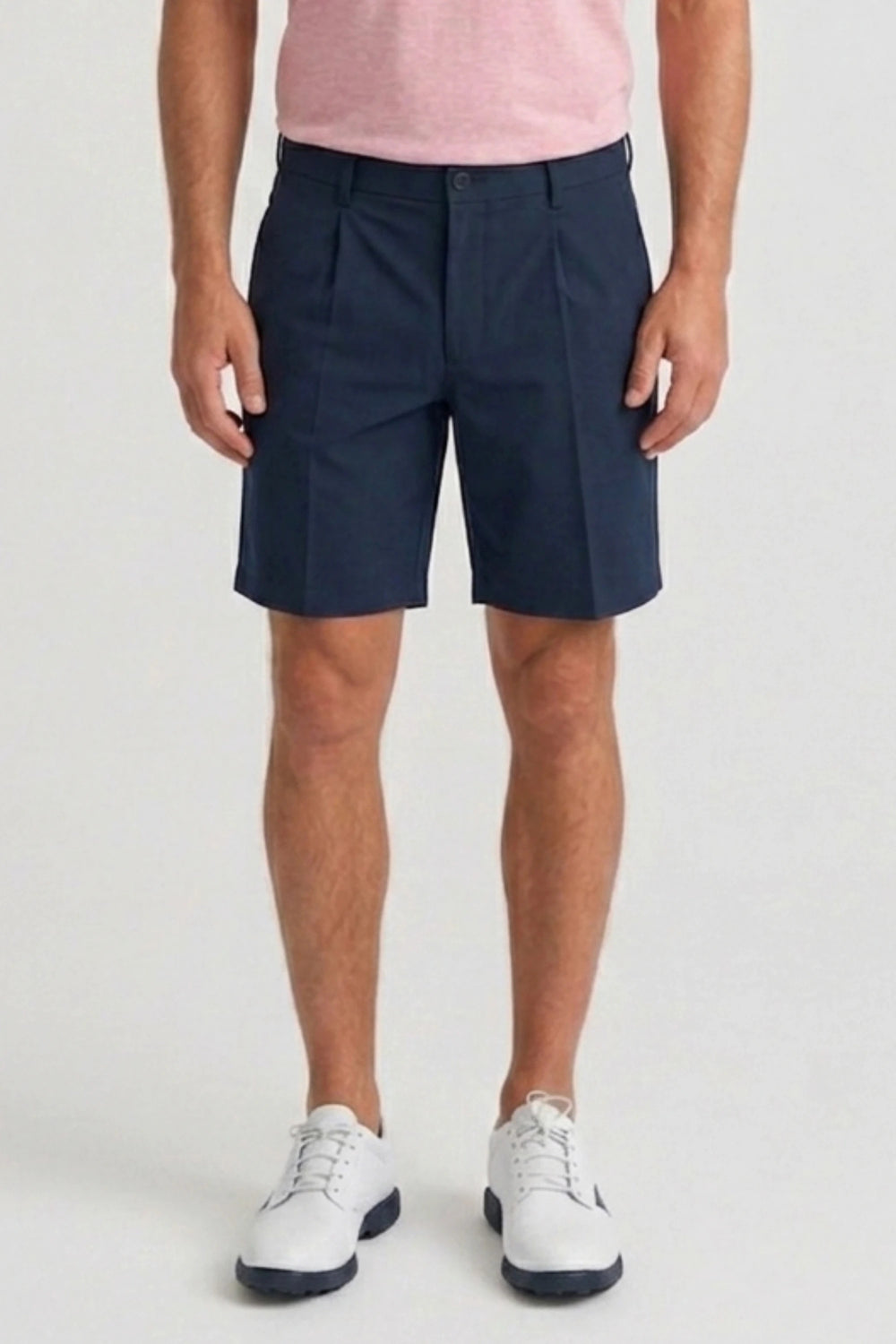 Pleated Performance Golf Shorts - Oxford Navy