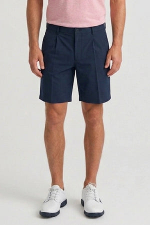 Pleated Performance Golf Shorts - Oxford Navy