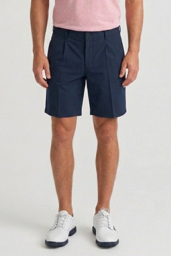 Pleated Performance Golf Shorts - Oxford Navy