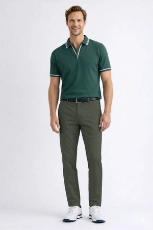 Tailored Tapered Performance Pants - Dusty Olive