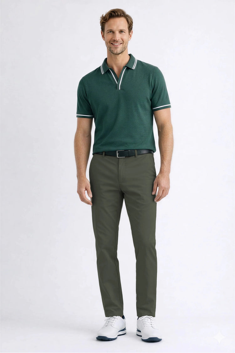 Tailored Tapered Performance Pants - Dusty Olive