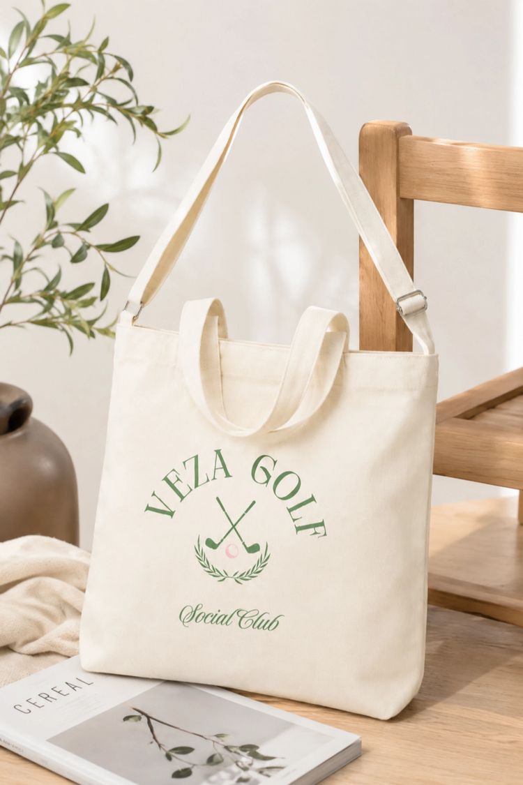 VEZA Golf Social Club Canvas Tote