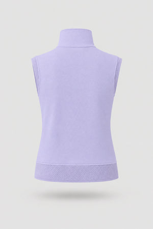 Mock Neck Polo Top - Lavender