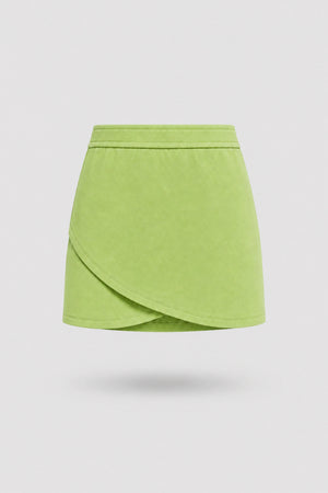The Sculpt Wrap Golf Skort - Lime