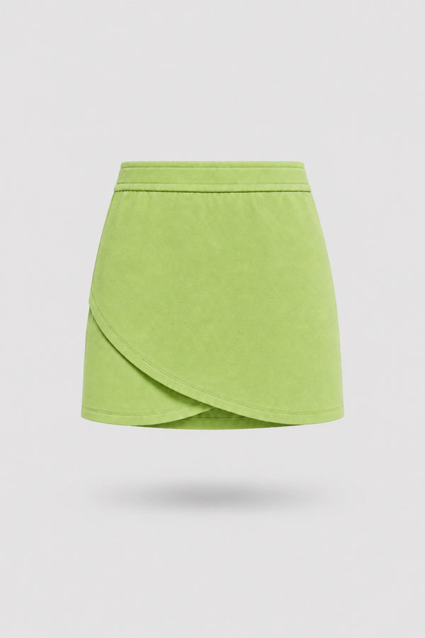 The Sculpt Wrap Golf Skort - Lime
