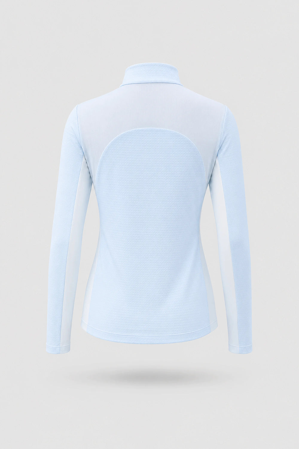 The Long Sleeve Zip Neck Golf Top - Sky Mist