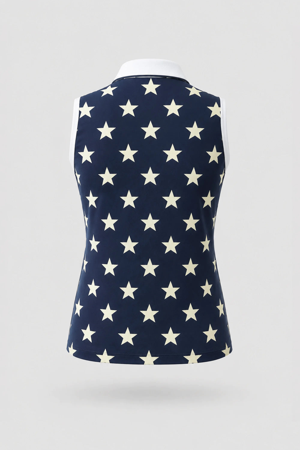 The Sleeveless Zip Neck Golf Polo - Starfield