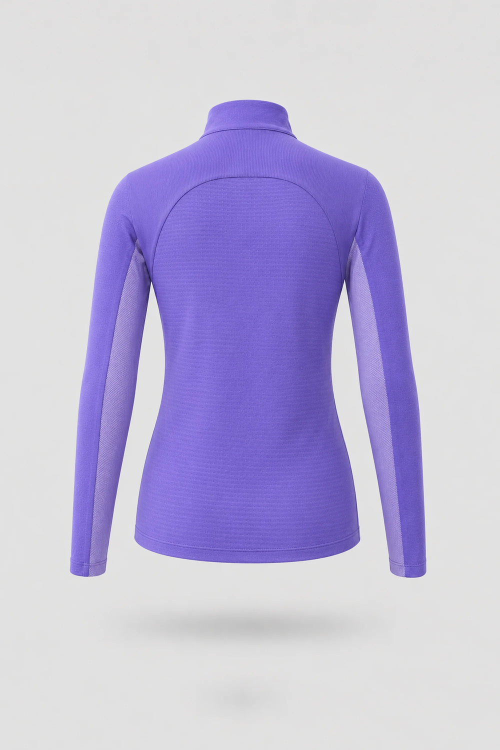The Long Sleeve Zip Neck Golf Top - Violet
