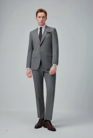 Single-Breasted Wool-Blend Suit