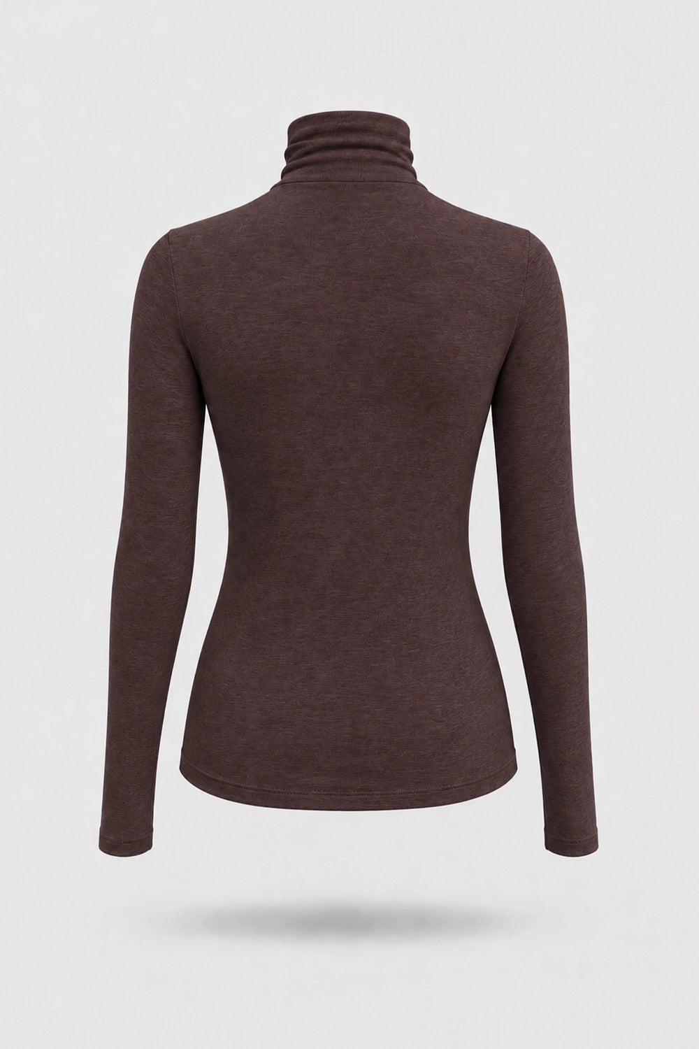 Luxe Stretch Turtleneck - Brown