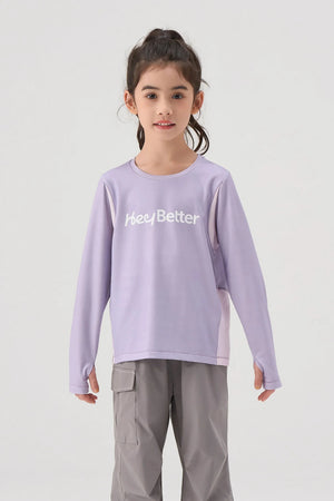 Antibacterial Performance Long Sleeve Tee - Soft Lavender
