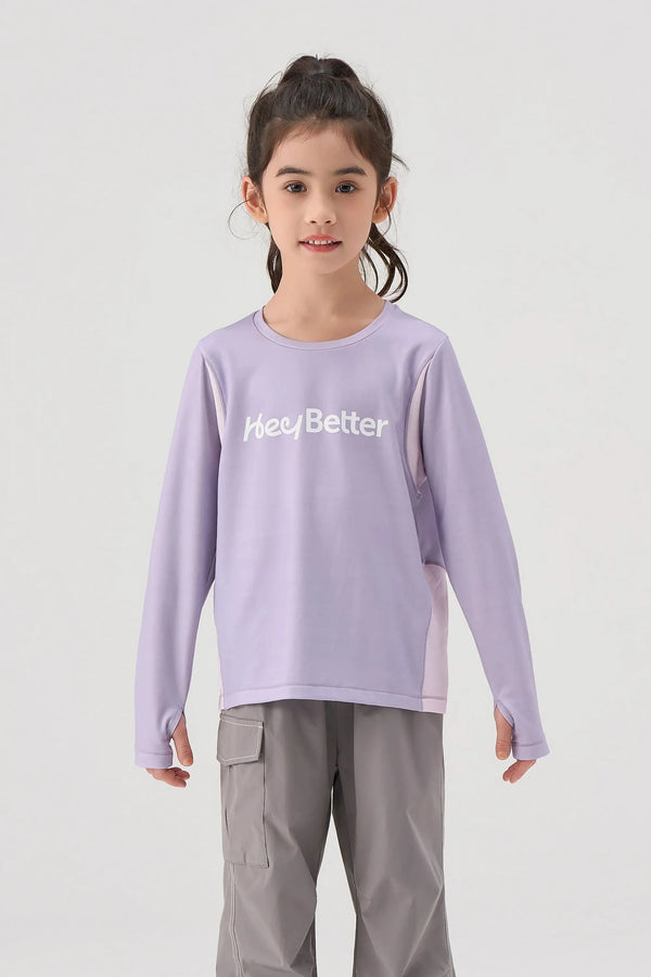Antibacterial Performance Long Sleeve Tee - Soft Lavender
