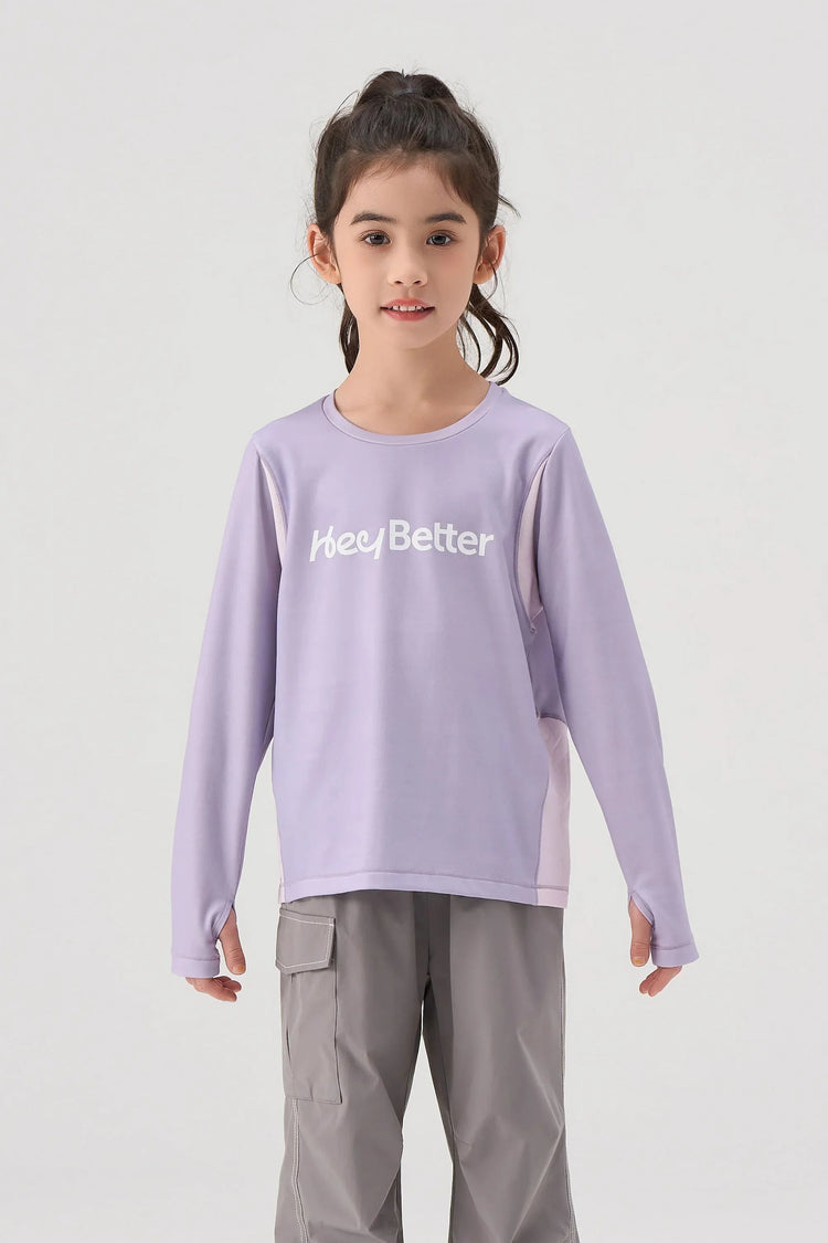 Antibacterial Performance Long Sleeve Tee - Soft Lavender