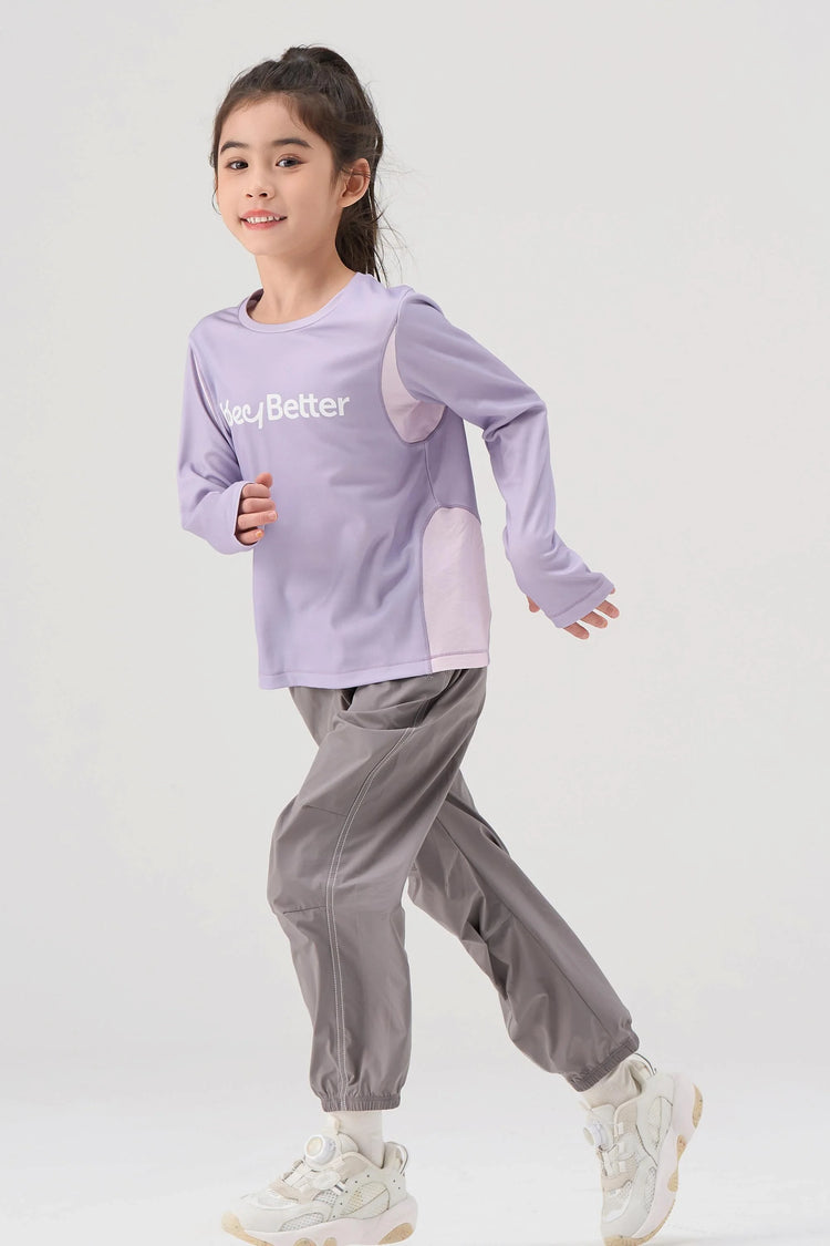 Antibacterial Performance Long Sleeve Tee - Soft Lavender