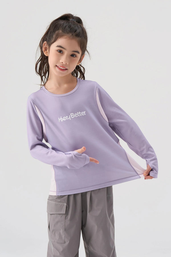 Antibacterial Performance Long Sleeve Tee - Soft Lavender