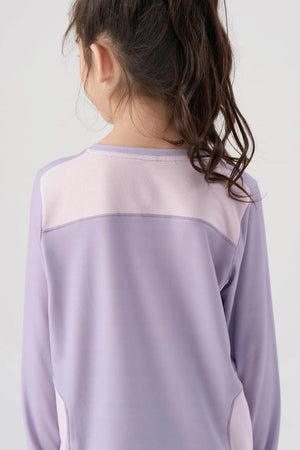 Antibacterial Performance Long Sleeve Tee - Soft Lavender