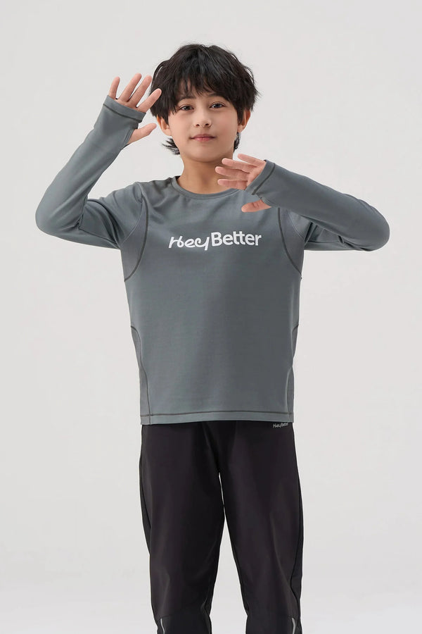 Antibacterial Performance Long Sleeve Tee - Soft Whale