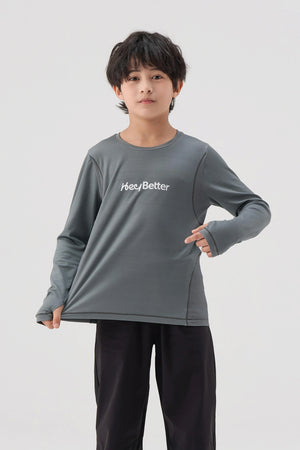 Antibacterial Performance Long Sleeve Tee - Soft Whale
