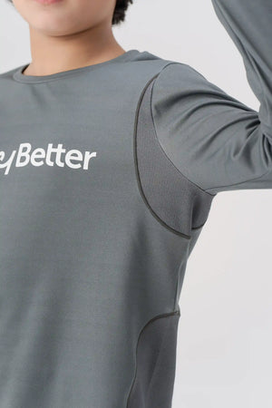 Antibacterial Performance Long Sleeve Tee - Soft Whale