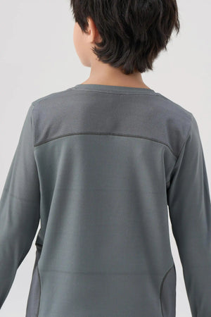 Antibacterial Performance Long Sleeve Tee - Soft Whale