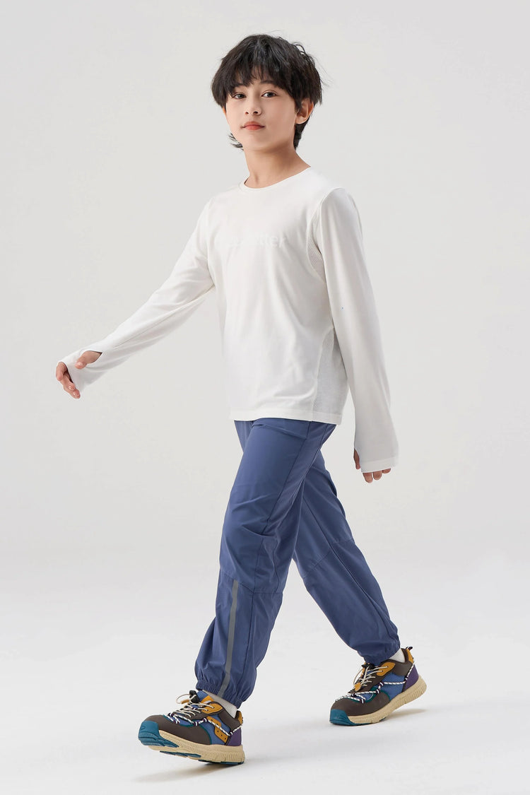 Antibacterial Performance Long Sleeve Tee - Alabaster Glow