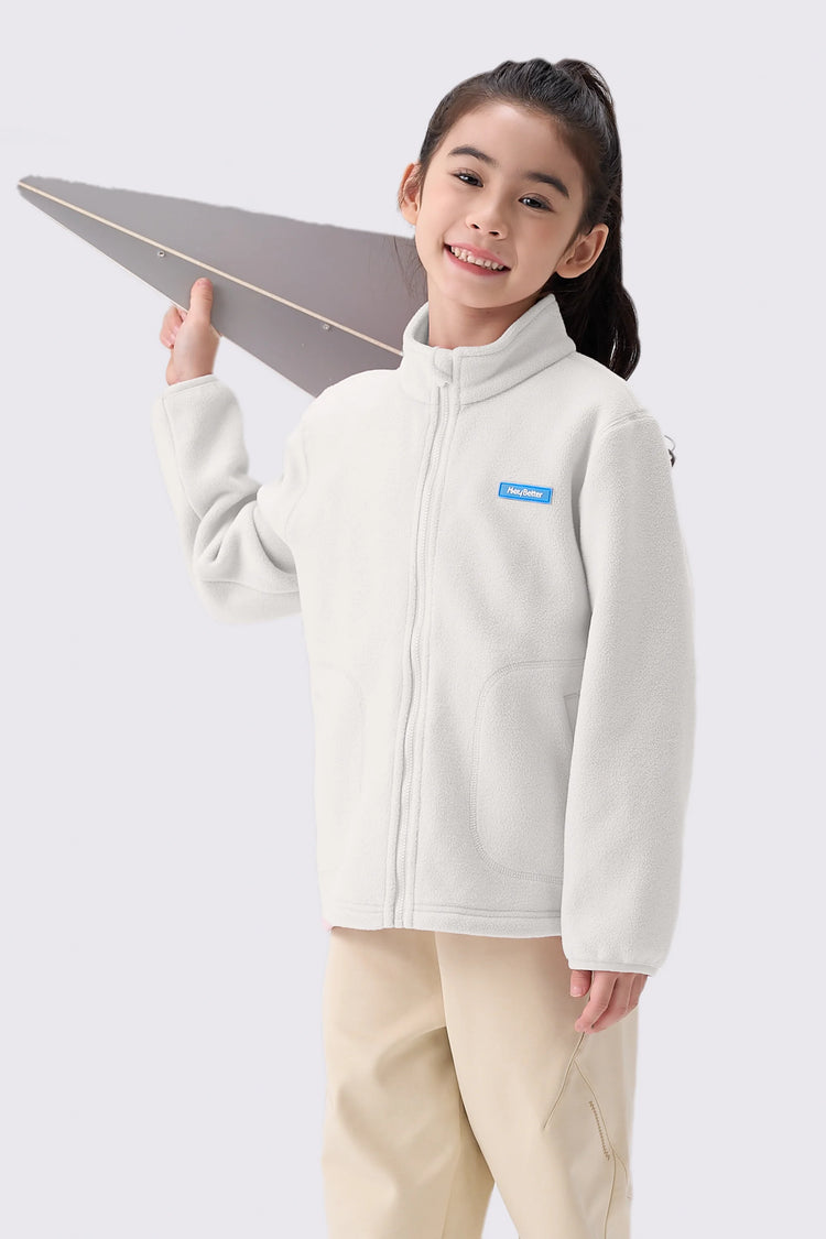 Lightweight Extra-Warm Fleece Jacket - Classic White