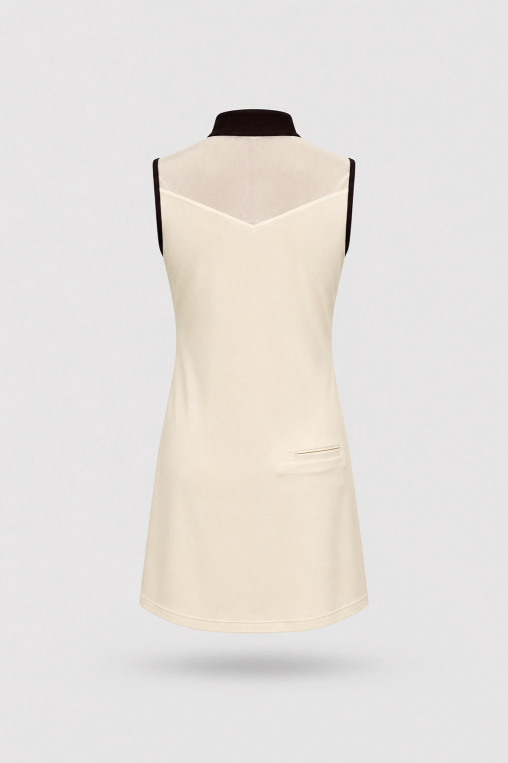 The Sleeveless Zip Golf Dress - Cream