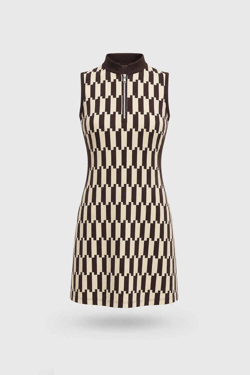 The Sleeveless Zip Golf Dress - Verona Print