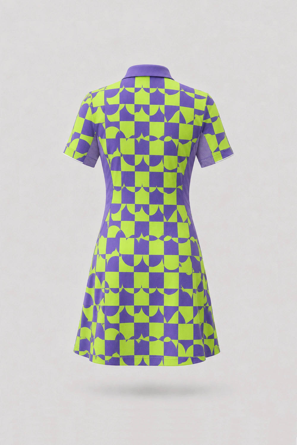 The Contour Zip Polo Golf Dress - Paradox Geo