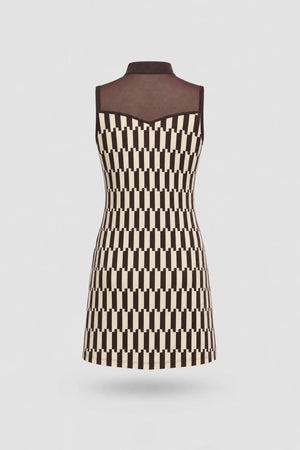 The Sleeveless Zip Golf Dress - Verona Print