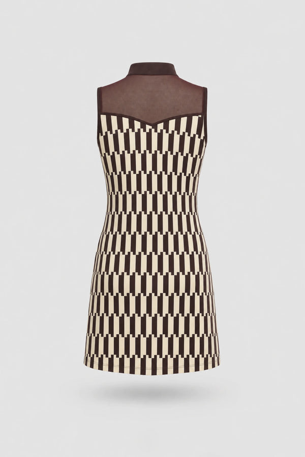 The Sleeveless Zip Golf Dress - Verona Print