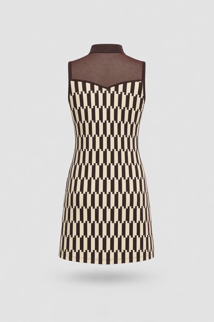 The Sleeveless Zip Golf Dress - Verona Print