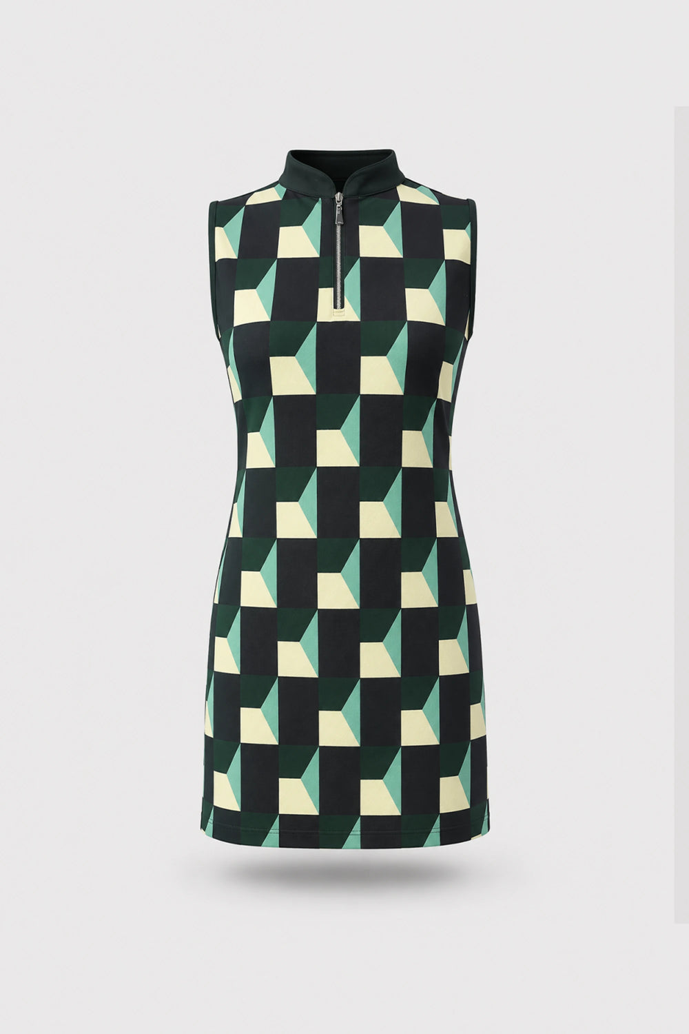 The Sleeveless Zip Golf Dress - Club Geo