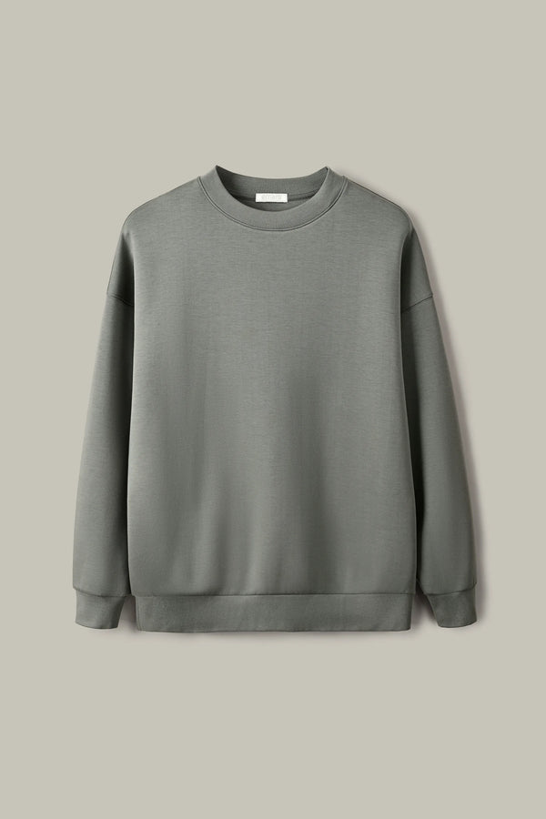 The Oversized Crewneck - Sage Grey